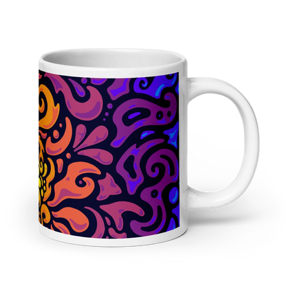 Psychedelic Maximalist Ceramic Coffee Mugs - Chroma Burst, 20 oz image